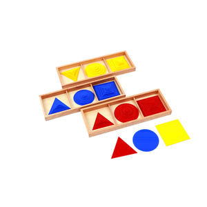 Juguetes <span class=keywords><strong>de</strong></span> Aprendizaje <span class=keywords><strong>de</strong></span> Matemáticas Montessori <span class=keywords><strong>de</strong></span> Madera para Niños - Círculos, Cuadrados y Triángulos - Product Image 3