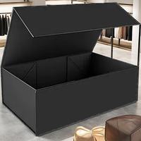 Scatola Regalo Magnetica di Lusso Fatta a Mano in Cartone Rigido da 2mm, Autoassemblante, Rivestita in Spugna, Stile Libro Nero, Laminazione Lucida o Opaca