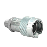 Raccord rapide hydraulique GUTE KZE-B-03 Worksmart Bruning 3/8 NPT 700 bar en acier au carbone avec verrouillage à vis mâle/femelle en zinc