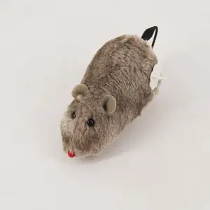 Brinquedo interativo para cachorro e gato de estimação de pelúcia mouse wind-up