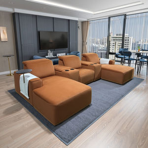 أريكة كتان أنيقة مقطعية ، غرفة معيشة مريحة من القماش للشقة أو الفيلا لصالة الألعاب الرياضية بالولايات المتحدة الأمريكية ، الشحن المباشر - Product Image 2