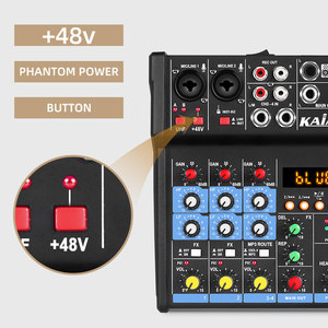 Equipo de sonido de <span class=keywords><strong>audio</strong></span> KAIKA, mini mezclador de sonido portátil, transmisión en vivo, con micrófono profesional, para transmisión en vivo - Product Image 4