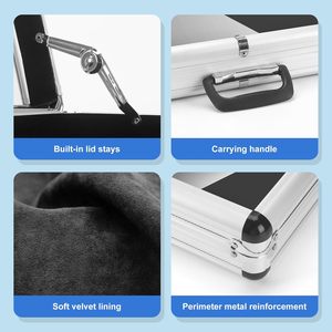 กล่องโชว์การ์ดสะสมอลูมิเนียมแบบล็อคได้ พรีเมียม พกพาสะดวก สำหรับการ์ดกีฬาที่ได้รับการรับรอง - Product Image 3