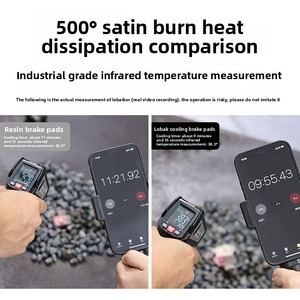 Plaquettes de frein de refroidissement pour vélos et vélos de route – Accessoires de frein à disque résine-métal avec dissipation thermique - Product Image 2