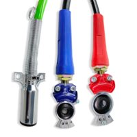 TR813215 - Kit de tuyau d'alimentation et d'air comprimé 3-en-1 en ABS de 15 pieds avec câble électrique 7 voies et poignée pour semi-remorque et remorque