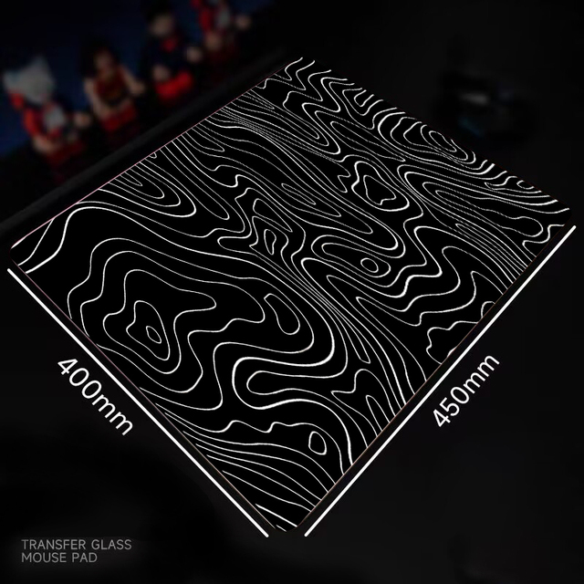 3.0mm Gaming Mouse Pad Toughened Glass Material Smooth Surface Edge Anti-slip Washable Glass Mousepad Fast Shipping Custom Made