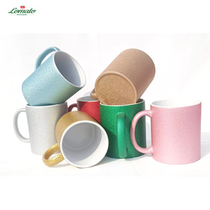 Bulk Glitter Shiny Sublimation Ceramic Mugs, Round Handle Gloss Blank Coated Cups Custom <b>Print</b> Pattern Logo Wholesale - Product Image 1