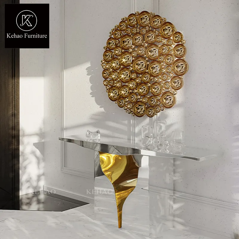 Luxury Italy designer exclusive art deco Living Room Gold Round Mirror Ball Design corridoio decorazione specchio da parete decorazione