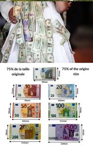 Euro đạo cụ tiền đóng gói thực tế tiền mặt bộ phim bộ cung cấp trò chơi tiệc phục sinh năm mới trang trí April đánh lừa prank ghi chú mới lạ - Product Image 5