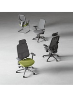 Fauteuil de bureau ergonomique pivotant moderne JOHOOFURNITURE en tissu blanc avec repose-pieds, réglable et de haute qualité pour la réception