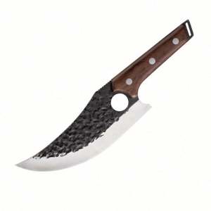 Cuchillo de Carnicero Forjado a Mano, Cuchillo de Cocina de Acero Inoxidable con Espiga Completa, Herramientas de Corte para Exteriores - Product Image 3
