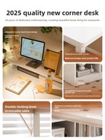 Bureau d'angle, bureau d'écriture pour étudiants, bureau d'angle pour le travail, bureau en forme de L, bureau intégré avec étagère, bureau d'ordinateur pour chambre à coucher