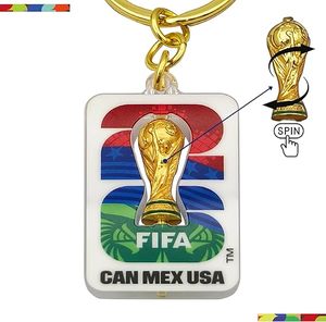 Custom Logo 2026 Edition Emblem Keychain Personalized Host City <b>Keyring</b> Collectible Souvenir Pins Factory Direct Wholesale - Product Image 2
