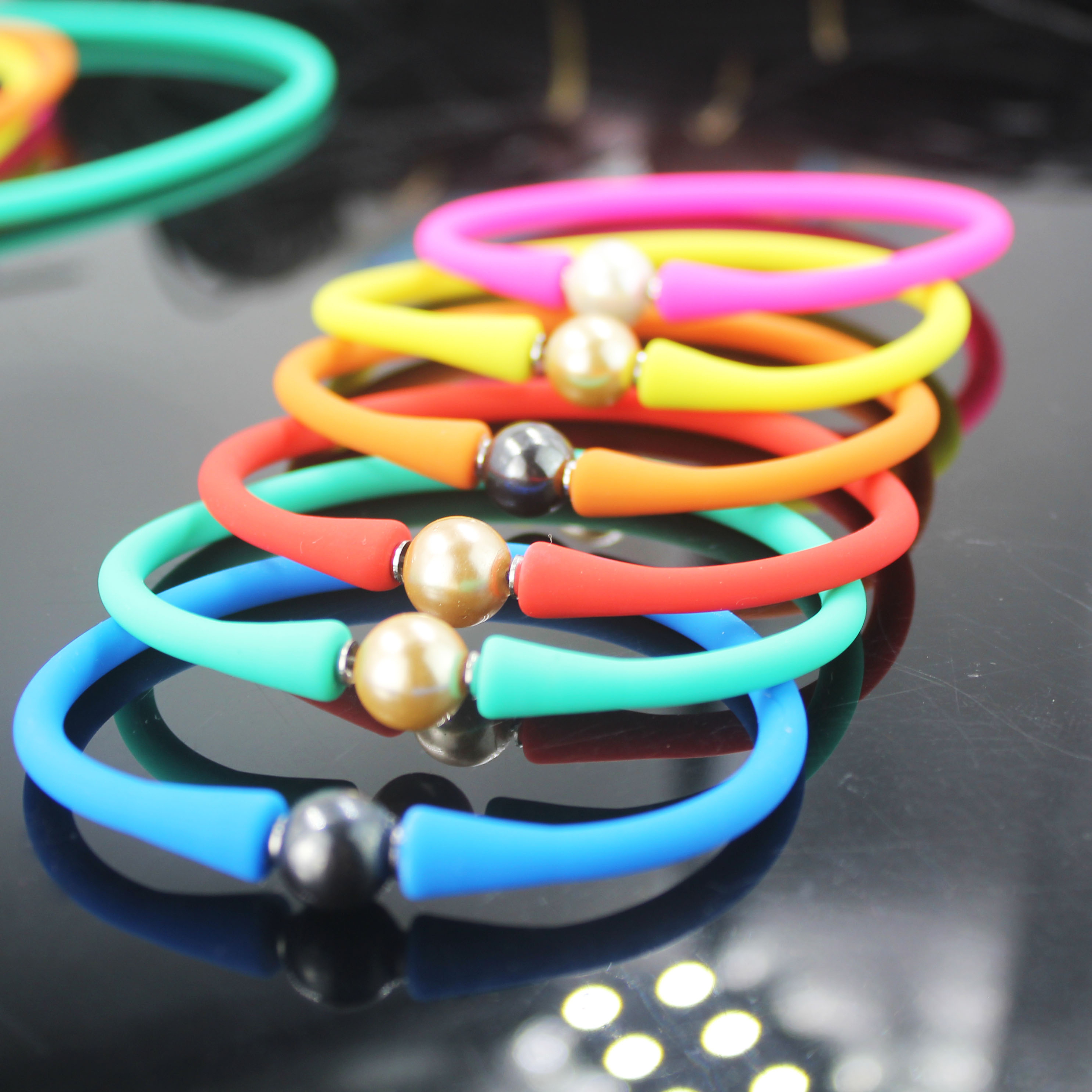 silicone pearl bracelet wholesale