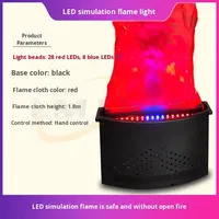 Colonne de Flamme LED Carrée Commerciale Grande Taille pour Soirées, KTV, Restaurants – Décoration Intérieure/Extérieure Effet Feu de Camp