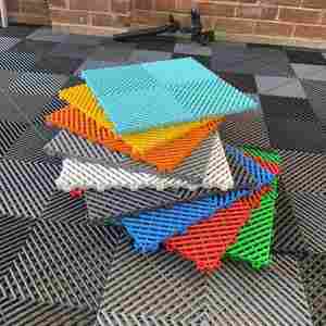 Heavy Duty Vented Interlocking Garage Floor Tiles <b>Plastic</b> Garage Flooring Mats for Car Detailing Shop Workshop Shownroom - Product Image 6