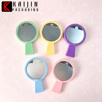 Miroir de Maquillage Portable Mini Porte-clés, Étui Compact en ABS avec Miroir pour Sac, Miroir Cosmétique de Poche Tendance