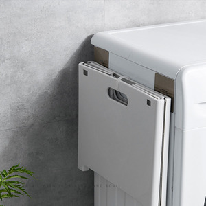 Cesto <span class=keywords><strong>Portabiancheria</strong></span> da Parete in Plastica Semplice per Bagno e Attrezzi, Pieghevole e Portatile, <span class=keywords><strong>Salvaspazio</strong></span> - Product Image 3