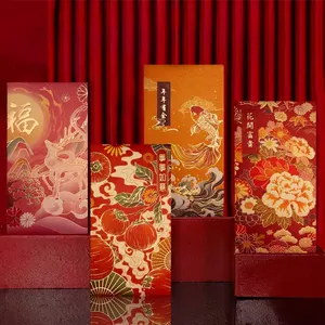 Tùy chỉnh lá vàng Trung Quốc năm mới Phong Bì Màu Đỏ tiền may mắn lớn tiền mặt gói màu đỏ năm của con ngựa hongbao - Product Image 2