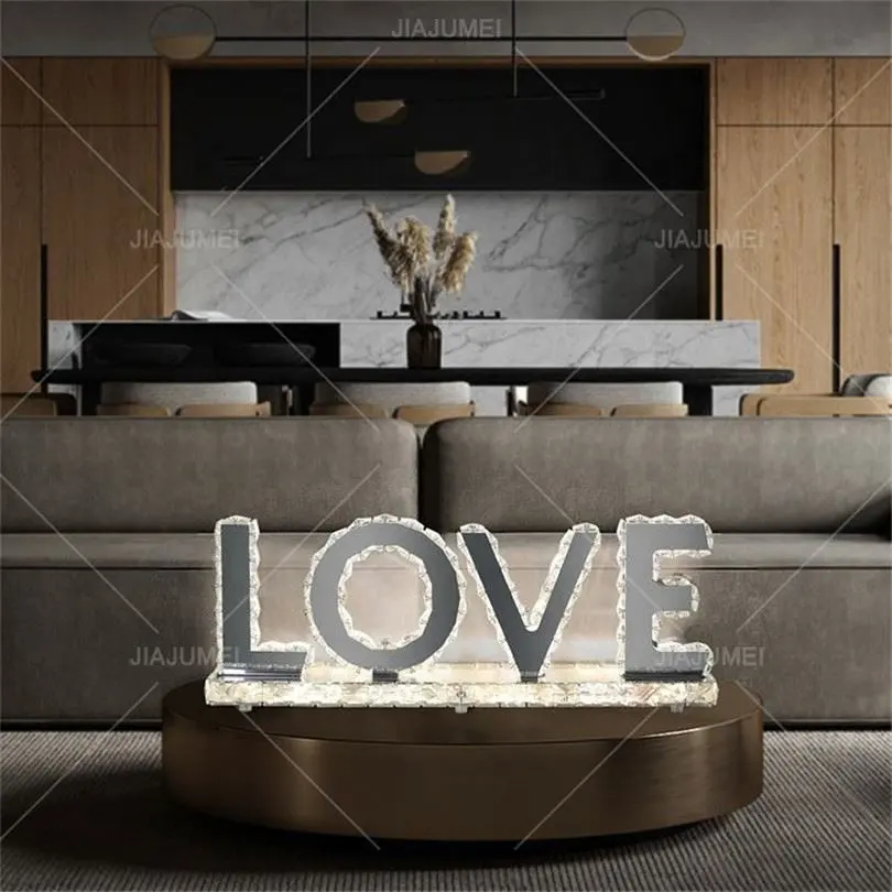 Nordic Modern Led Table Lamp Minimalist Letters Desk Light For Bedroom Living Room