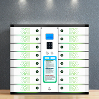 Casier intelligent de livraison express pour appartement et campus, 16 compartiments, en métal, multi-grilles, avec armoire de recharge rapide, clé d'assemblage incluse