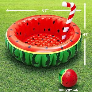 Inflatable Watermelon Pool For Kids Outdoor Swimming Fun PVC Round Pool - Product Image 3