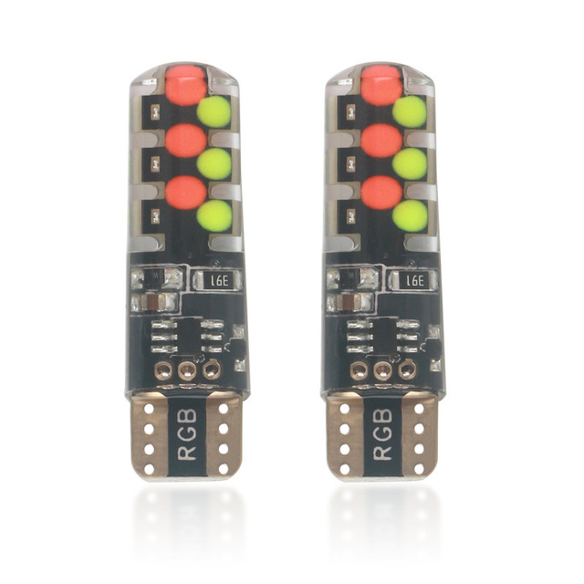 12V T10 W5W LED RGB COB SMD Car T10 Rgb Led Car Light Signal Lamp Interior Decorative Lights
