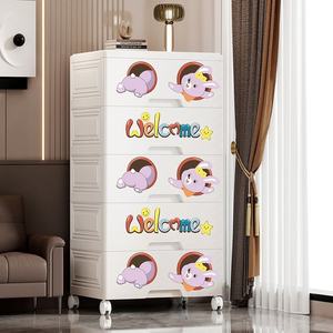Armoire de <span class=keywords><strong>rangement</strong></span> sur pied de style dessin animé pour la maison, avec tiroirs pour jouets et vêtements - Product Image 5