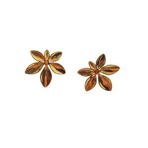 Pendientes de Moda con Diseño de Flor, Acero Inoxidable 316L, Baño de Oro PVD, Resistentes y Sostenibles - Product Image 1