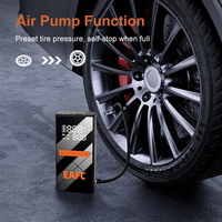 Démarreur et pompe à air EAFC 1200A 8000mAh 4L essence 2L diesel avec LED pour voiture, SUV, camion 12V
