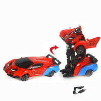 Voiture télécommandée transformable Ept 27 MHz, jouet véhicule robot transformable à une touche avec design araignée pour les tout-petits