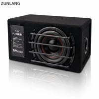 Subwoofers para Coche de Bajos Profundos Altavoz Subwoofer SVC de 8 Pulgadas RMS 200W Caja Acústica Subwoofer Activo para Coche Sonido para Automóvil