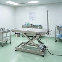 Table d'opération vétérinaire électrique de 48 pouces en acier inoxydable, hauteur réglable, table de chirurgie pour animaux pour clinique vétérinaire