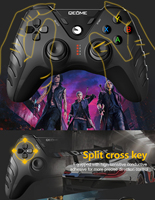 Manette de jeu sans fil C-STAR Factory Wholesale BT avec double moteur de vibration, longue autonomie de la batterie (10h), design ergonomique, compatible