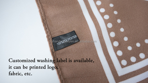 Europa moda buena venta doble impresión barata alta calidad vaquero algodón pañuelo con logotipo - Product Image 3