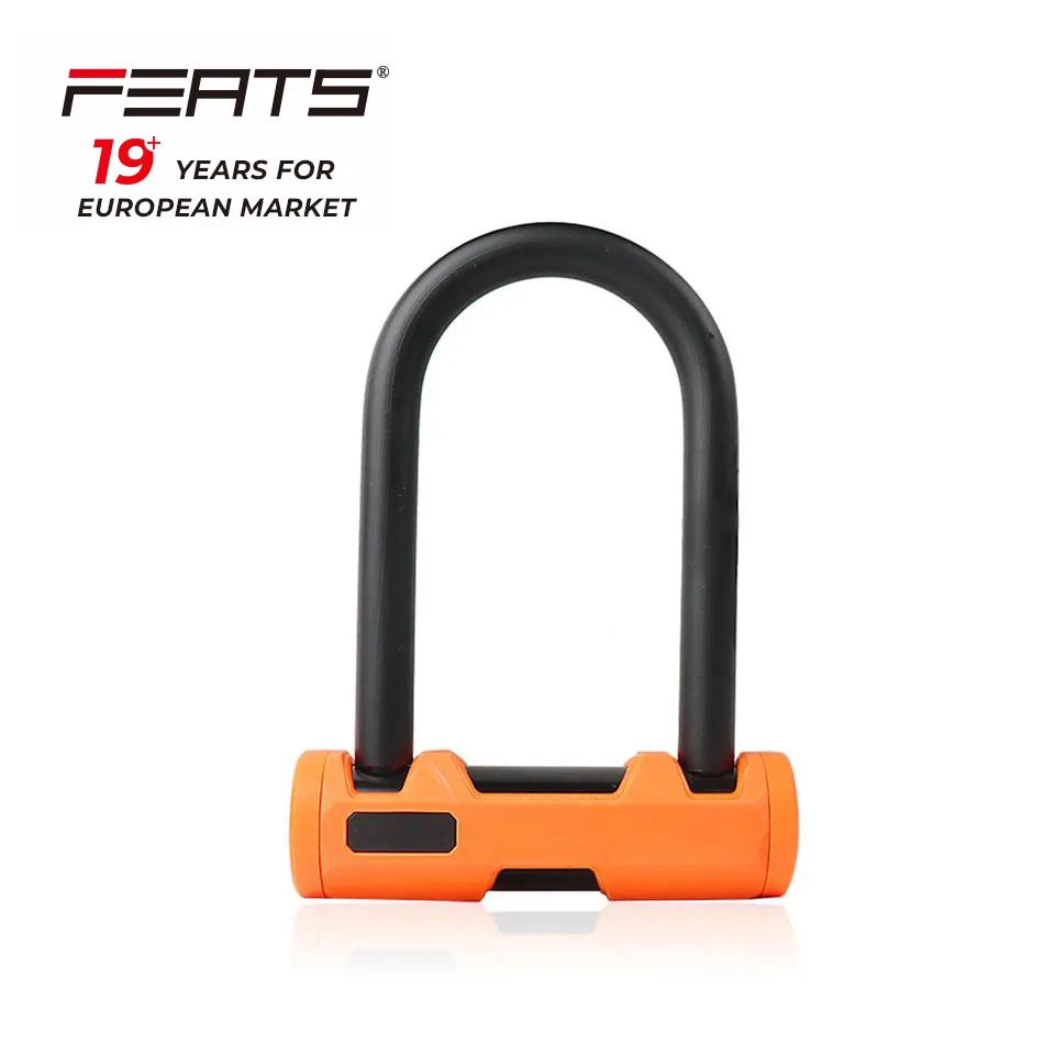 FERTS 140X200mm with PVC Coated U Shackle Bicycle Lock For Bike/E-scooter/Gardon door/office door