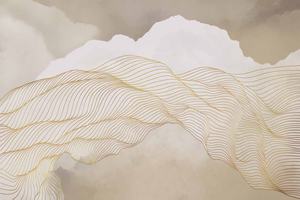 Индивидуальные современные золотые Настенные обои, Настенные обои, искусство, абстрактные золотые линии, Настенные обои, обои, фотообои, фотообои из папье, для продажи - Product Image 2