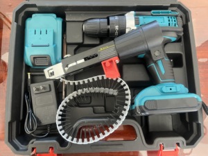 Trapano Elettrico <span class=keywords><strong>a</strong></span> <span class=keywords><strong>Batteria</strong></span> <span class=keywords><strong>18V</strong></span> di Alta Qualità, <span class=keywords><strong>Avvitatore</strong></span> per Cartongesso, 2 Batterie Incluse, 25-55mm - Product Image 3