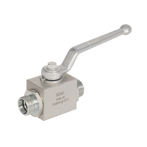 Vanne à boisseau sphérique haute pression ROKE KHB-15L 350BAR 20C, manuelle, à passage direct, en acier au carbone, pour usage industriel - Product Image 1