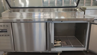 Comptoir Refroidisseur En Acier Inoxydable 2 Portes Sous Comptoir Cuisine Réfrigérateur Comptoir Table De Préparation Réfrigérateur pour Restaurants Cuisines