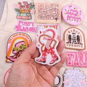 Patchs brodés personnalisés avec logo, style western cowboy/cowgirl, à thermocoller, pour casquettes de camionneur et vêtements - Product Image 4