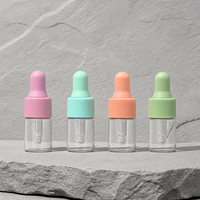 Anpassbare Mini-Glasfläschchen mit Bonbonfarben-Tropfverschluss