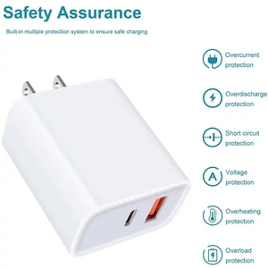 Cargador dual Cargador 20W Carga rápida Universal QC 3,0 Tipo A Adaptador de cargador PD para teléfonos inteligentes - Product Image 5