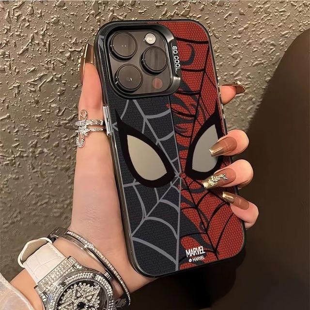 Black Red Spider-Man case for Apple iPhone 17 Air 16 Pro Max Protective Cover 8 Plus X 11 12 Mini 13 14 15 Phone Case