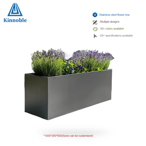 Изготовленная на заказ ресторанная мебель из нержавеющей стали коробка для плантатора с цветочным горшком - Product Image 2