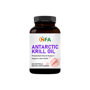Huile de Krill Antarktique 1000mg en gélules molles, Oméga-3 EPA DHA avec Astaxanthine et Phospholipides, Soutient la santé des articulations, du système immunitaire et de la peau, Merc - Product Image 1