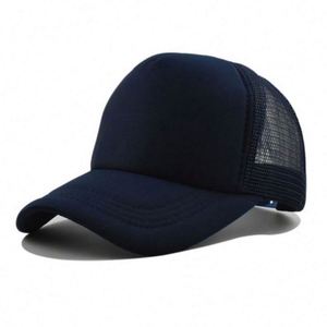 Wholesale in Stock 100% Polyester 5 Panels Foam Mesh <b>Baseball</b> Hats Snapback Plain Custom Logo Trucker <b>Cap</b> - Product Image 5
