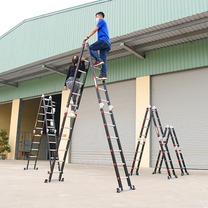 EN131 VIETLADDERS 4-Section Multi-Purpose Industrial Ladder NVLG-45 Aluminum Alloy <b>12</b> Steps 365cm Extended Height 300 Lbs - Product Image 6