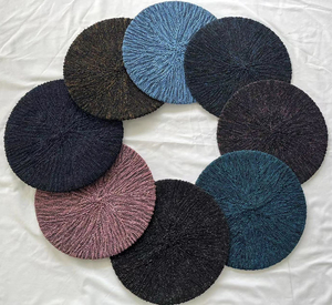 Vente en gros <span class=keywords><strong>de</strong></span> bérets en tricot côtelé chic et coloré pour femmes, pour l'hiver - Product Image 5