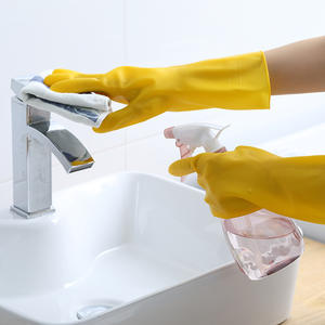 Guantes de goma impermeables para el hogar, duraderos, un gran ayudante en la cocina, resistentes al agua y al aceite, para limpieza del hogar - Product Image 2